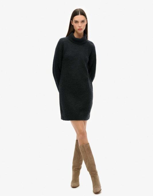 Knitted Roll Neck Jumper Dress
