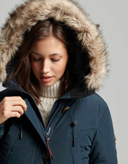 Hooded Faux Fur Down Parka Coat