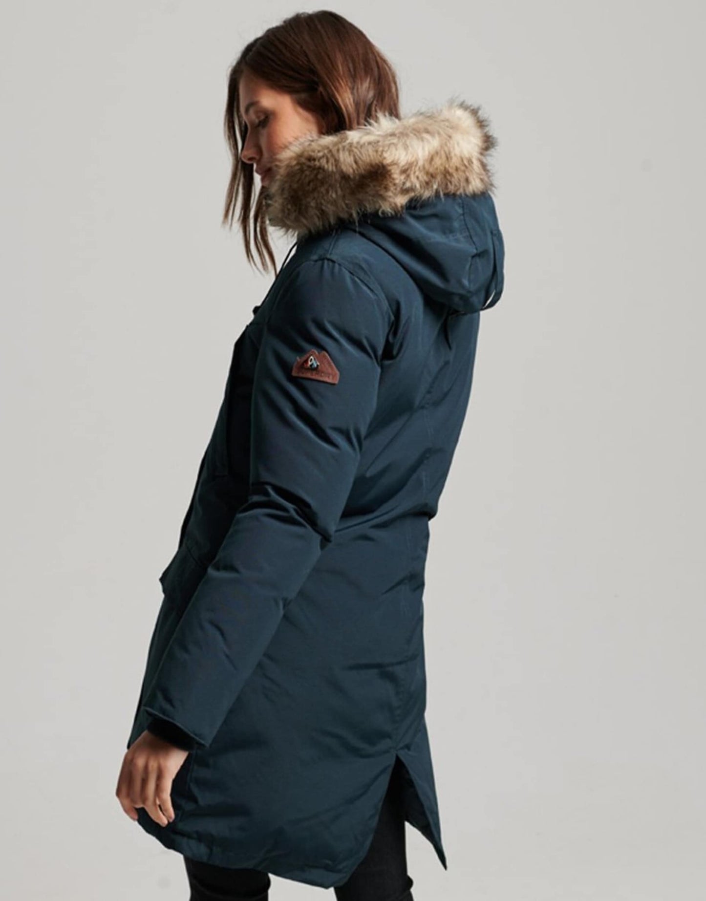 Hooded Faux Fur Down Parka Coat