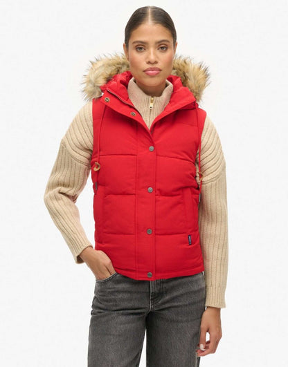 Everest Faux Fur Puffer Gilet