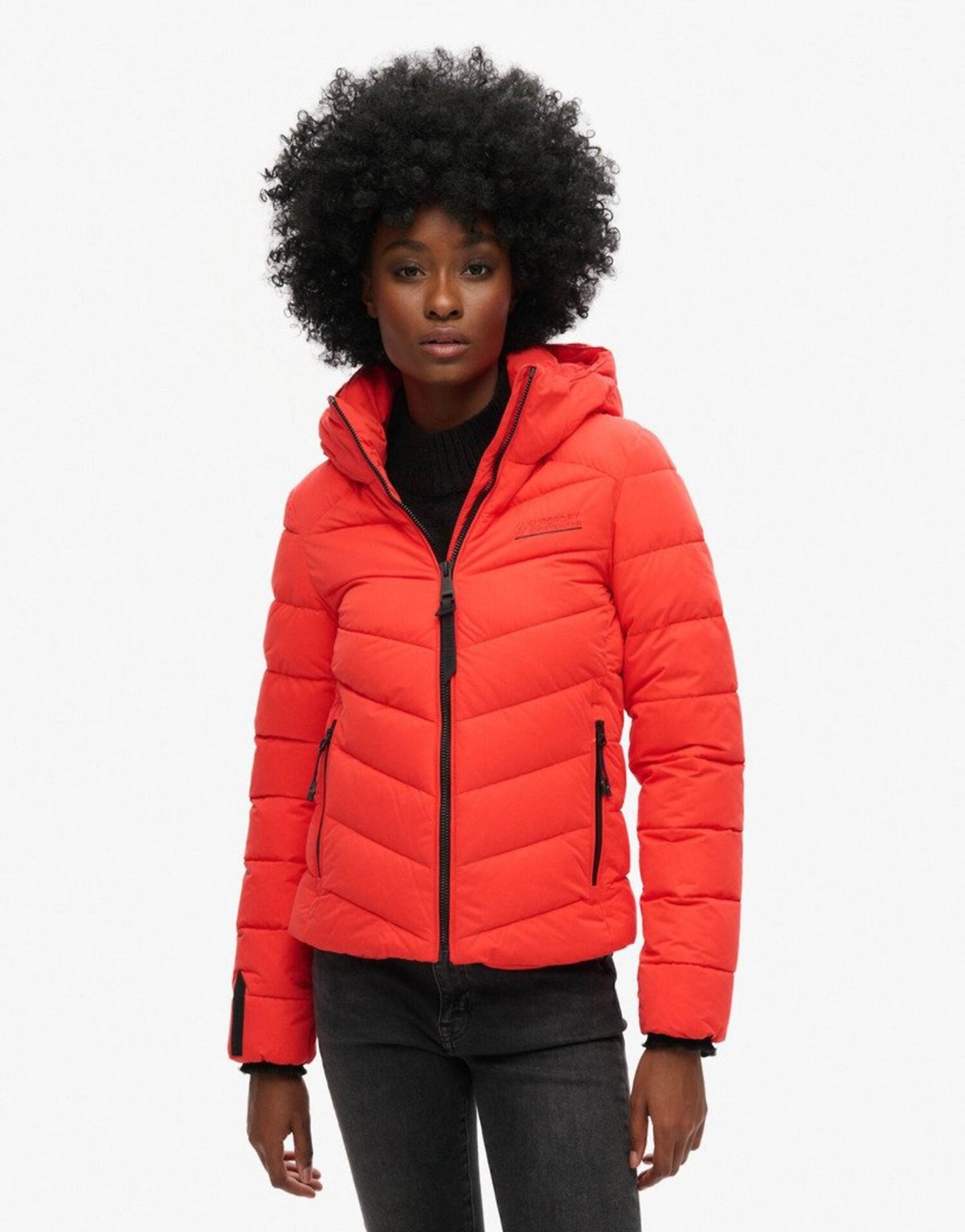 Hooded Microfibre Padded Jacket