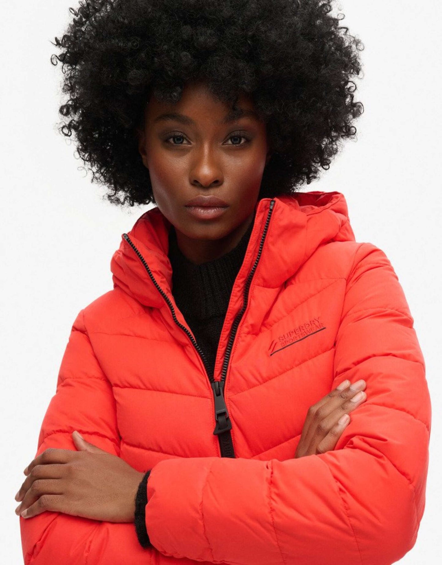 Hooded Microfibre Padded Jacket