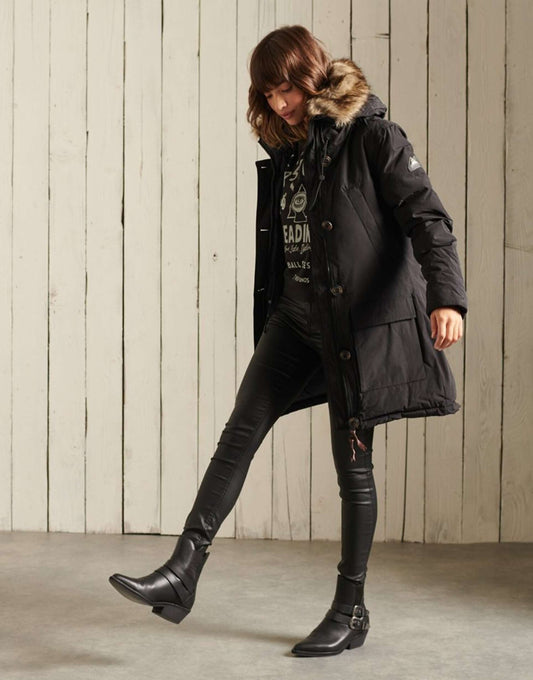 Hooded Faux Fur Down Parka Coat