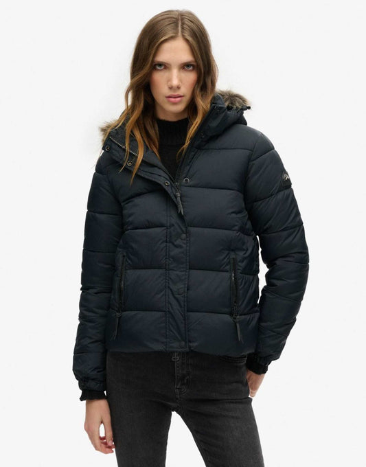 Hooded Mid Layer Short Jacket