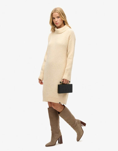Knitted Roll Neck Jumper Dress