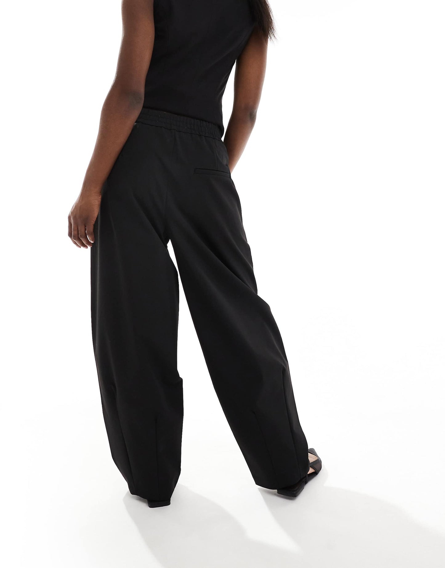 Barrel Leg Tailored Trousers
