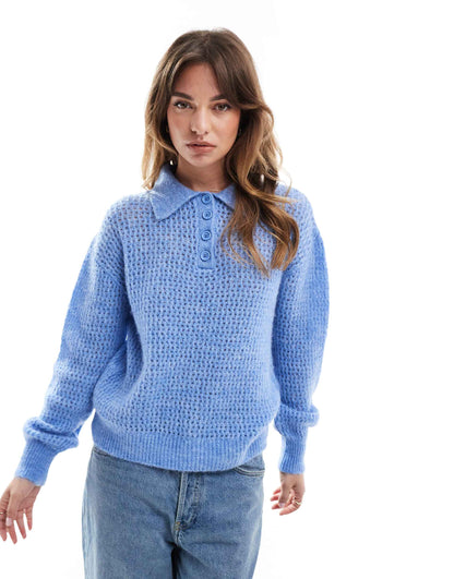 Knitted Polo Top