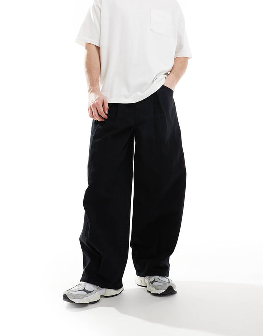 Super Baggy Trousers With Pleat Detailing