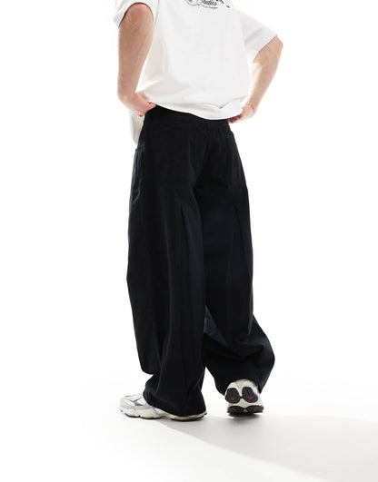 Super Baggy Trousers With Pleat Detailing