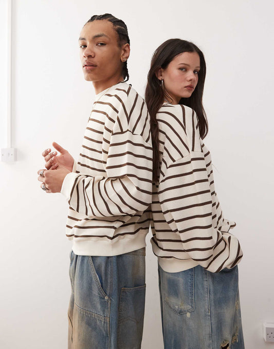Unisex Waffle Textured Sweat