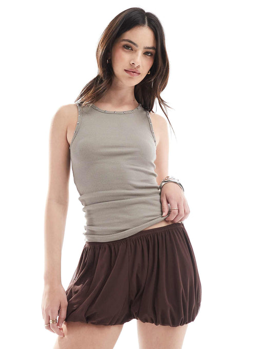 Puff Ball Hem Shorts