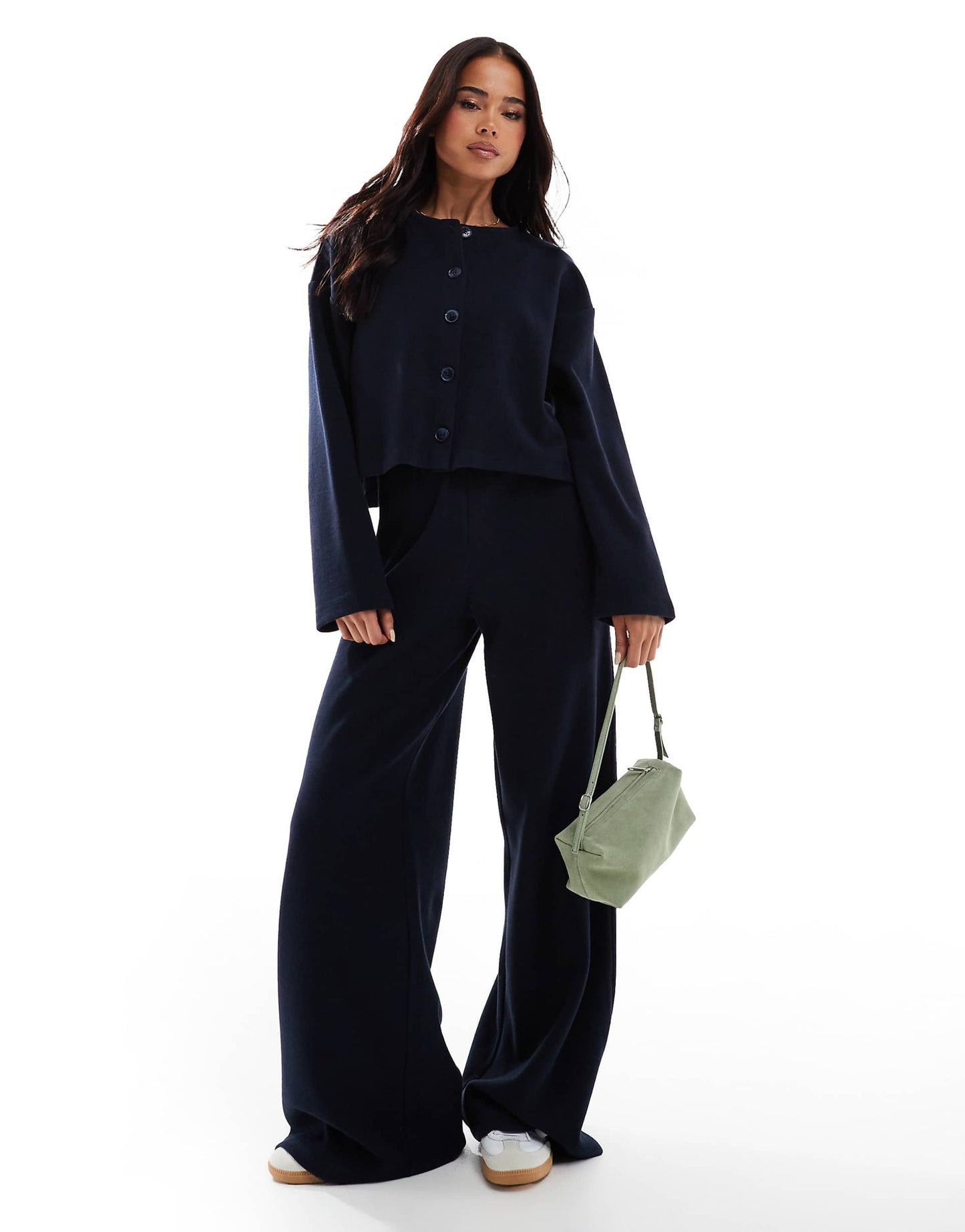 Soft Rib Wide Leg Trouser