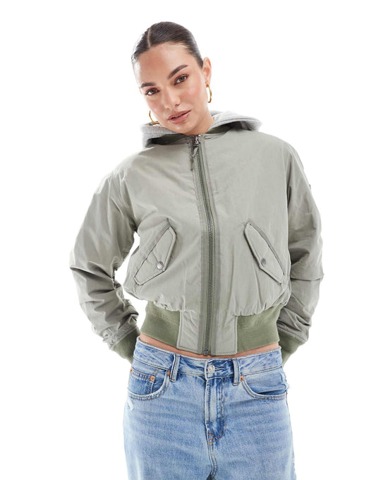 Hooded Ma1 Bomber Jacket