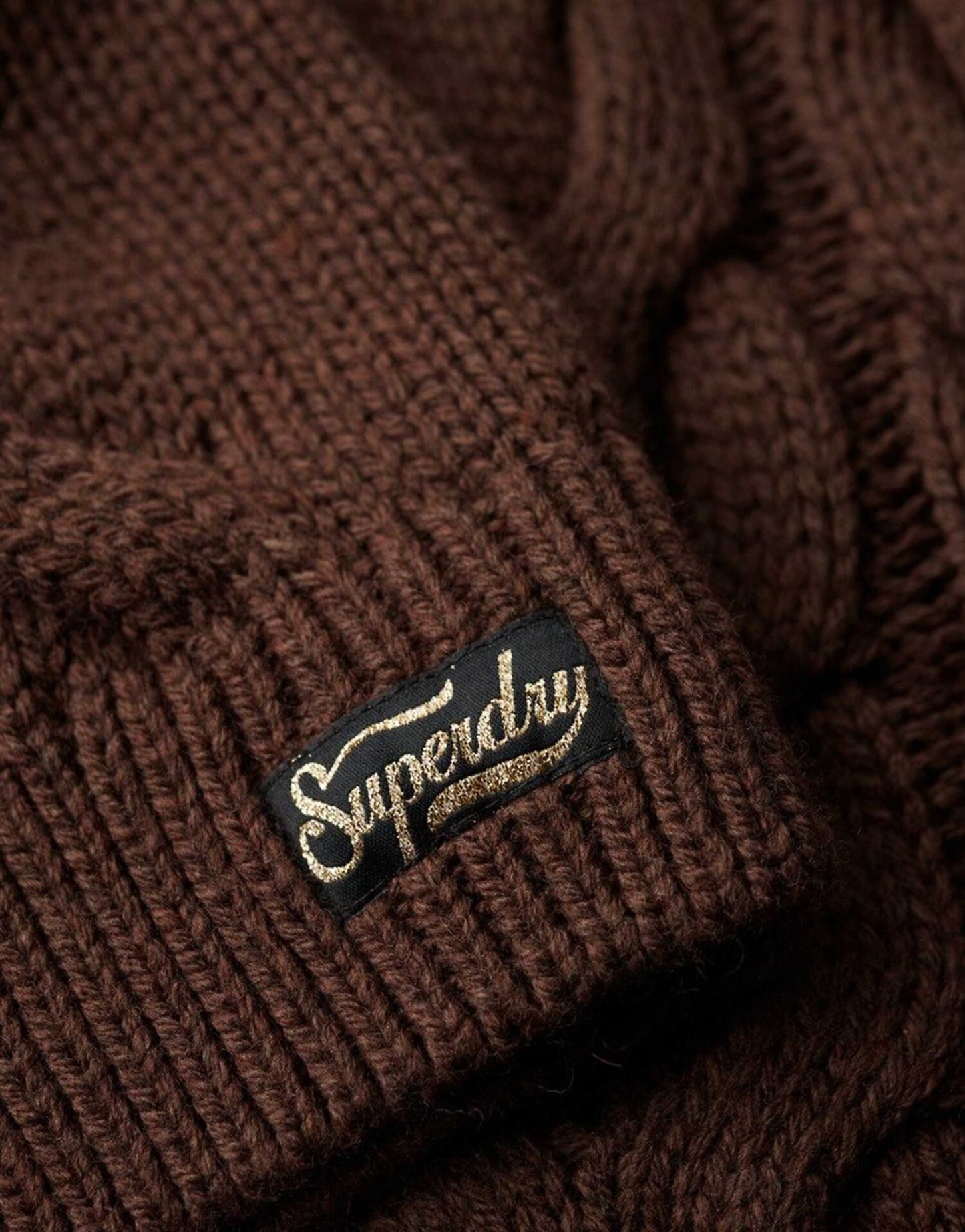 Chain Cable Knit Polo Jumper