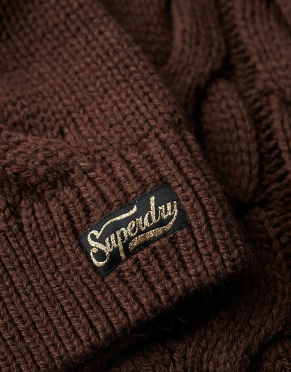 Chain Cable Knit Polo Jumper