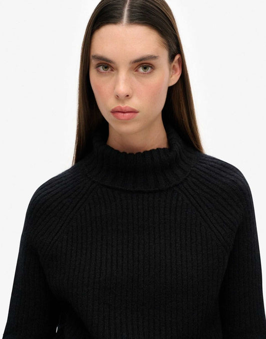 Essential Rib Knit Rollneck Jumper