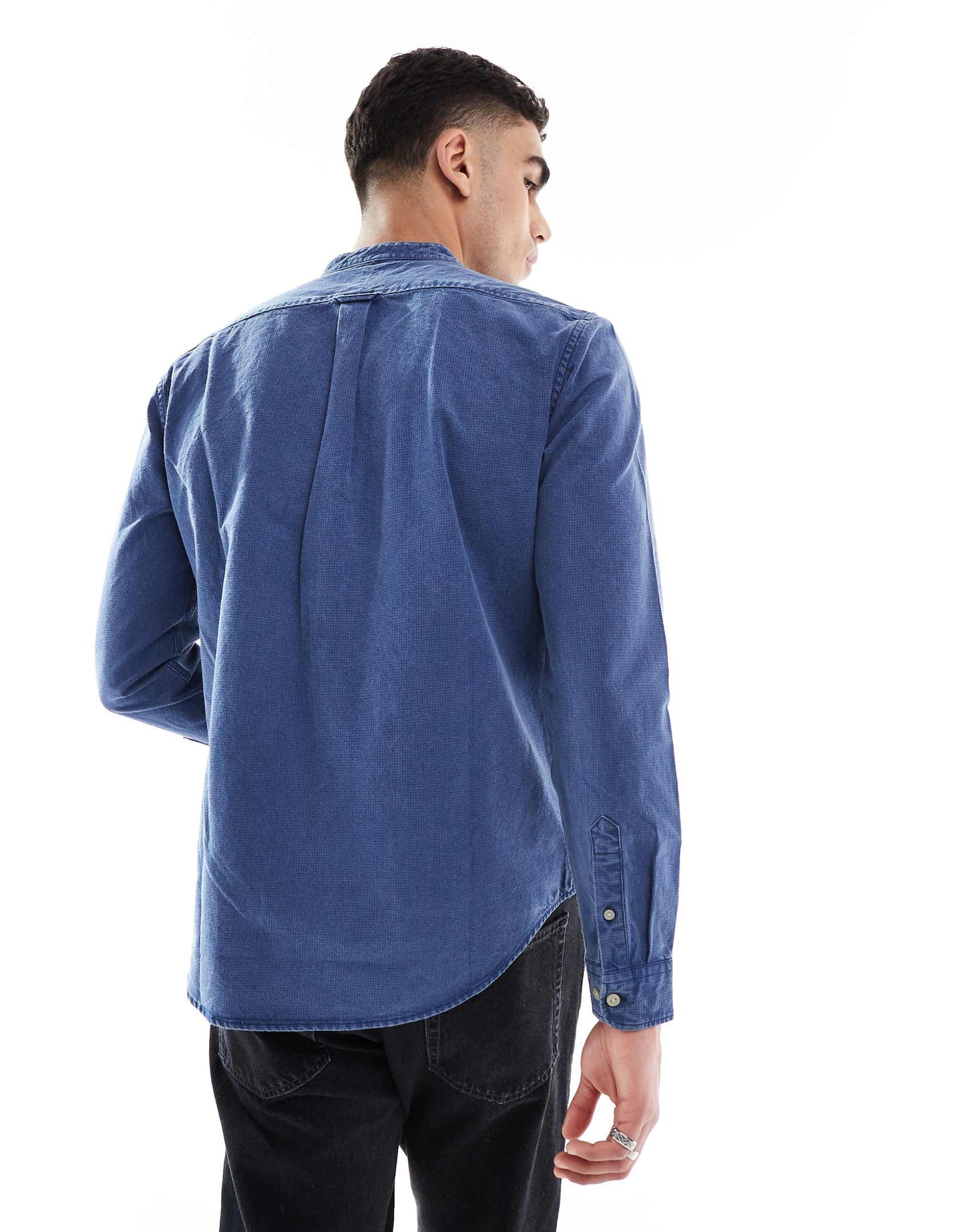 Indigo Grandad Shirt