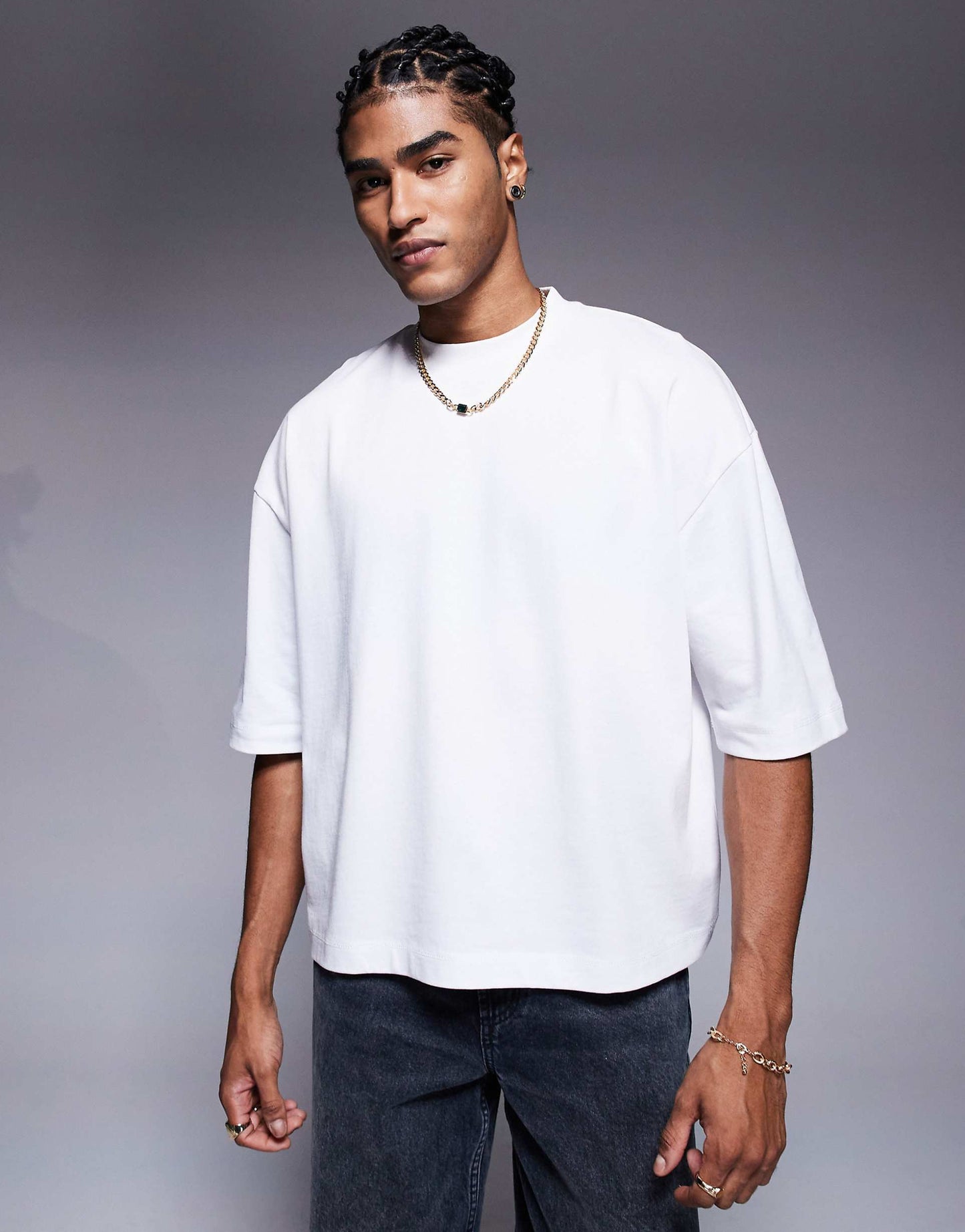 Heavyweight Oversized Boxy Mid Sleeve T-Shirt