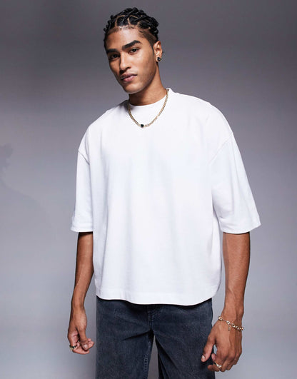 Heavyweight Oversized Boxy Mid Sleeve T-Shirt
