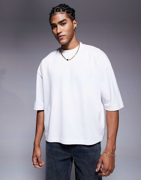 Heavyweight Oversized Boxy Mid Sleeve T-Shirt