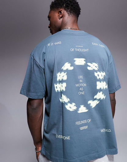 Oversized T-Shirt With Sports Graphics