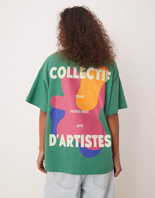 Oversized T-Shirt With Collectif D'Artistes Graphic