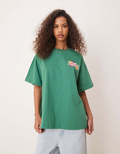 Oversized T-Shirt With Collectif D'Artistes Graphic