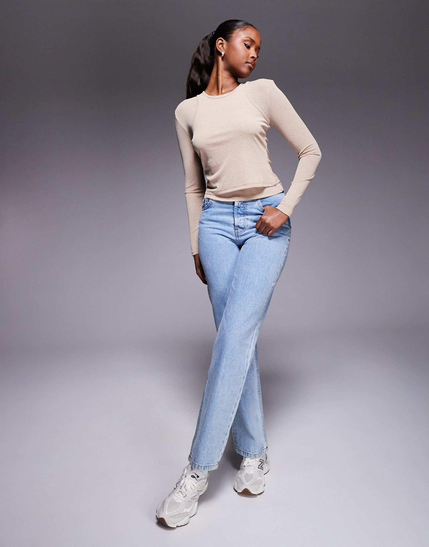 Mesh Double Layer Long Sleeve Top