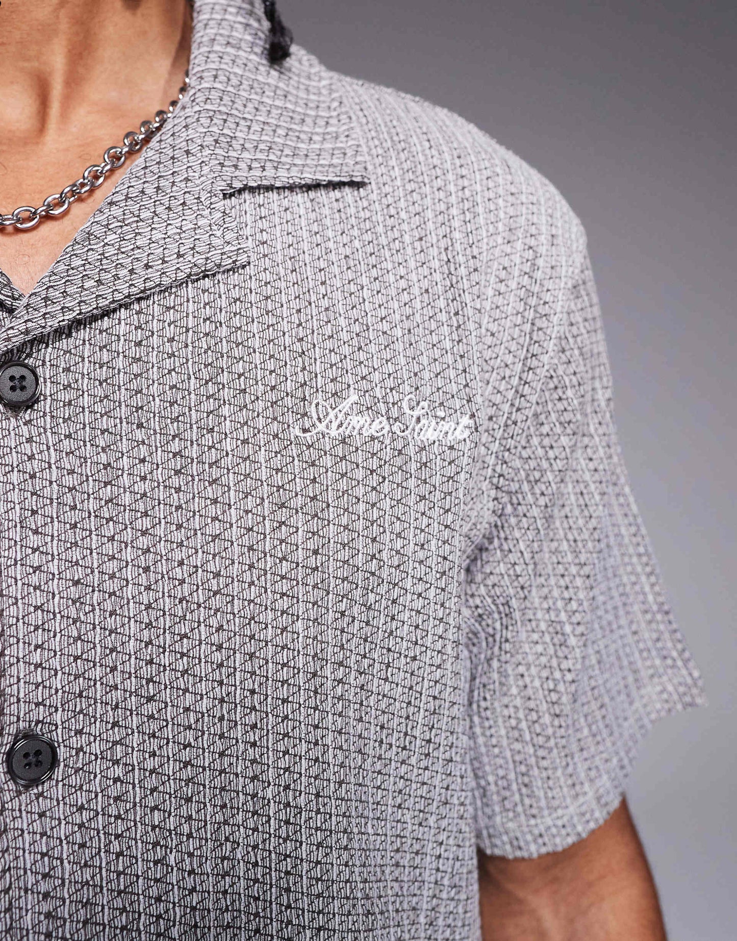 Revere Collar Plisse Shirt Co-Ord