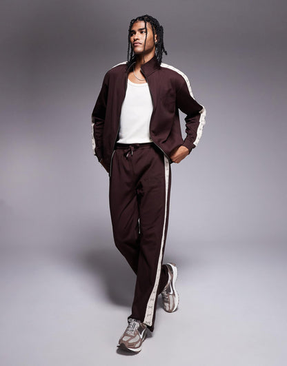 Crochet Taped Wide Leg Joggers Co-Ord