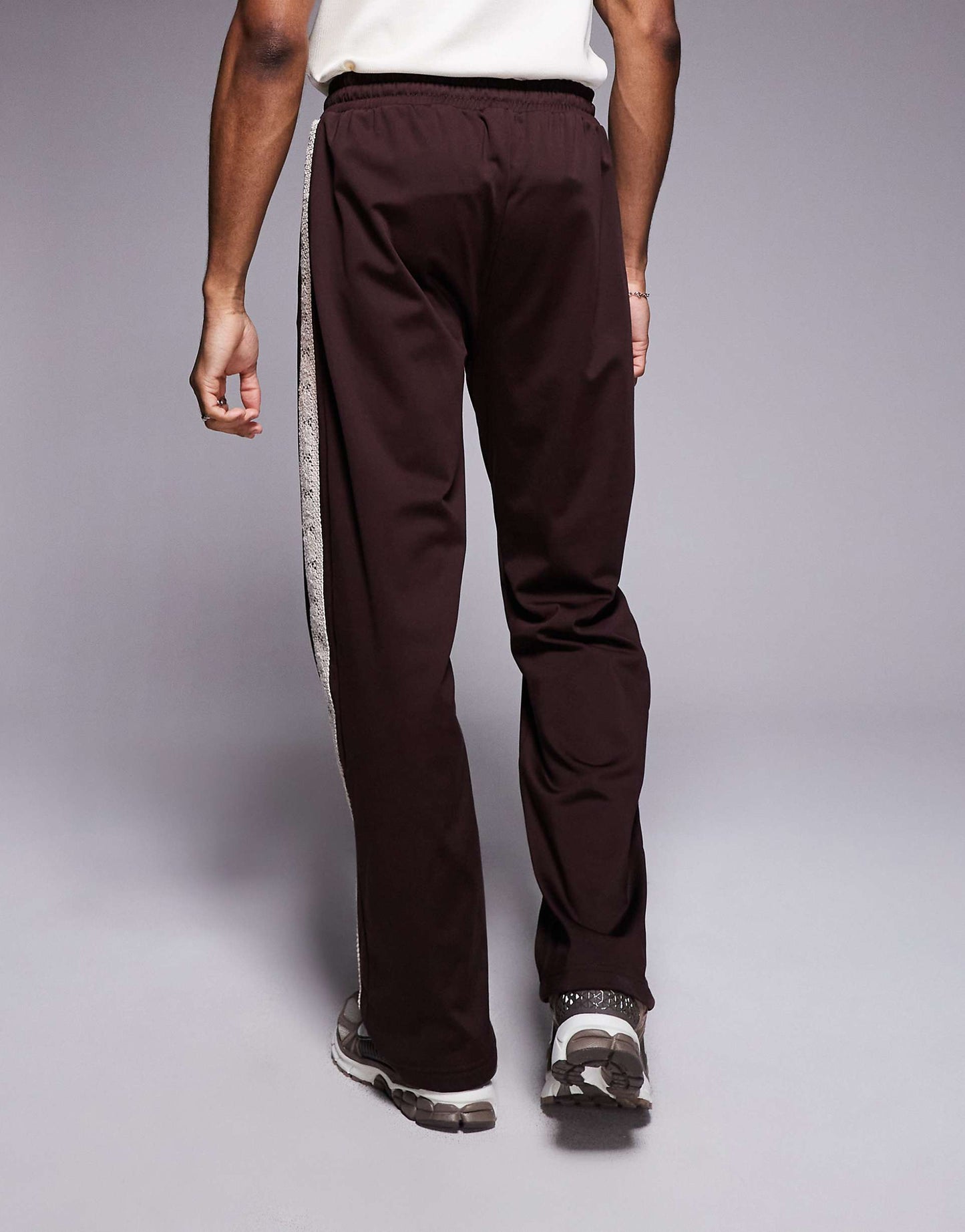 Crochet Taped Wide Leg Joggers Co-Ord
