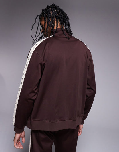 Crochet Taped Track Jacket Co-Ord