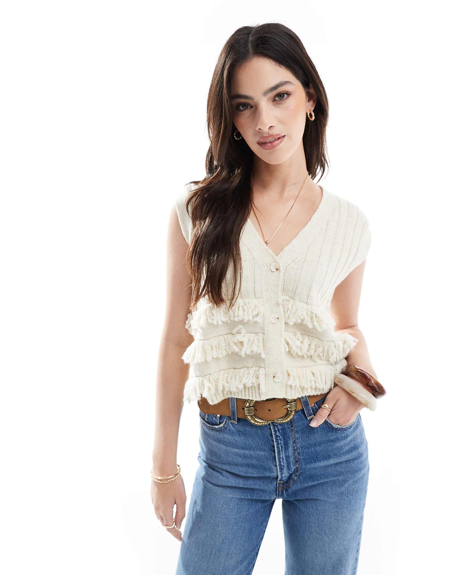 Fringe Boho Knitted Vest