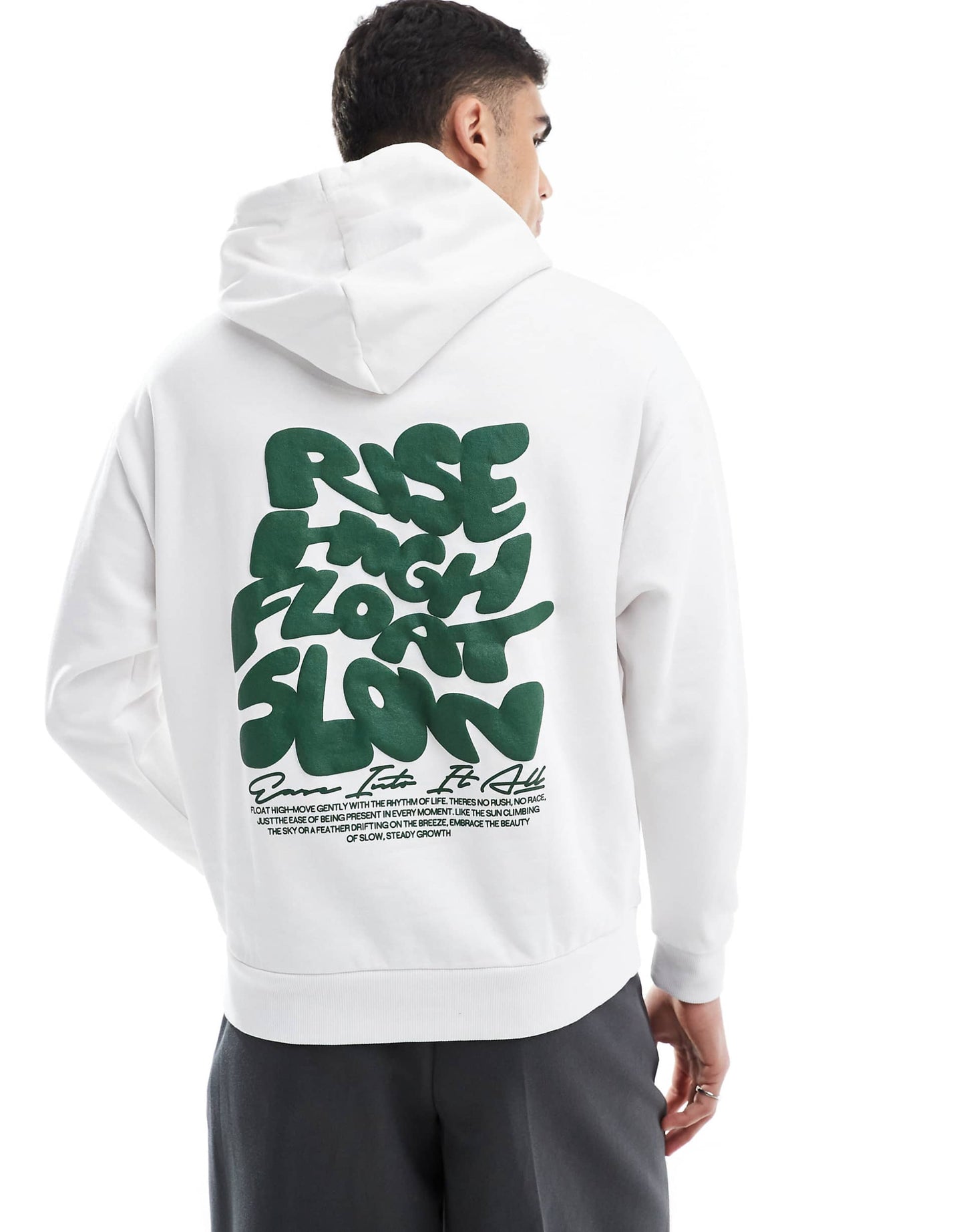 Oversized Hoodie With Bubble Print