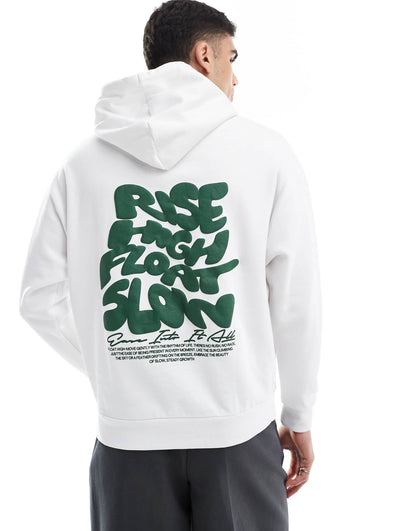 Oversized Hoodie With Bubble Print