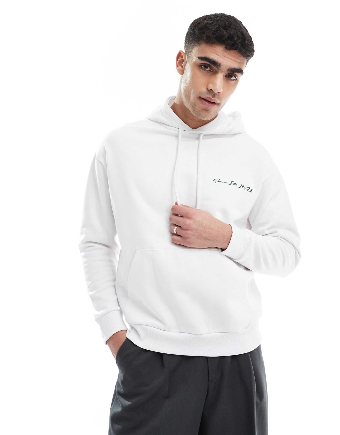 Oversized Hoodie With Bubble Print