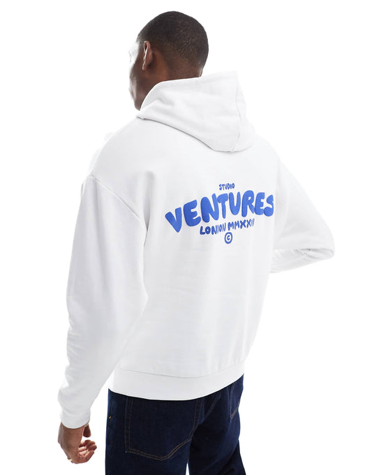 Oversized Hoodie With Bubble Print