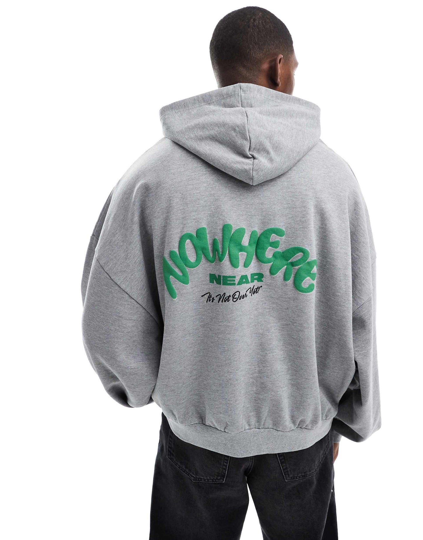 Oversized Hoodie With Bubble Print