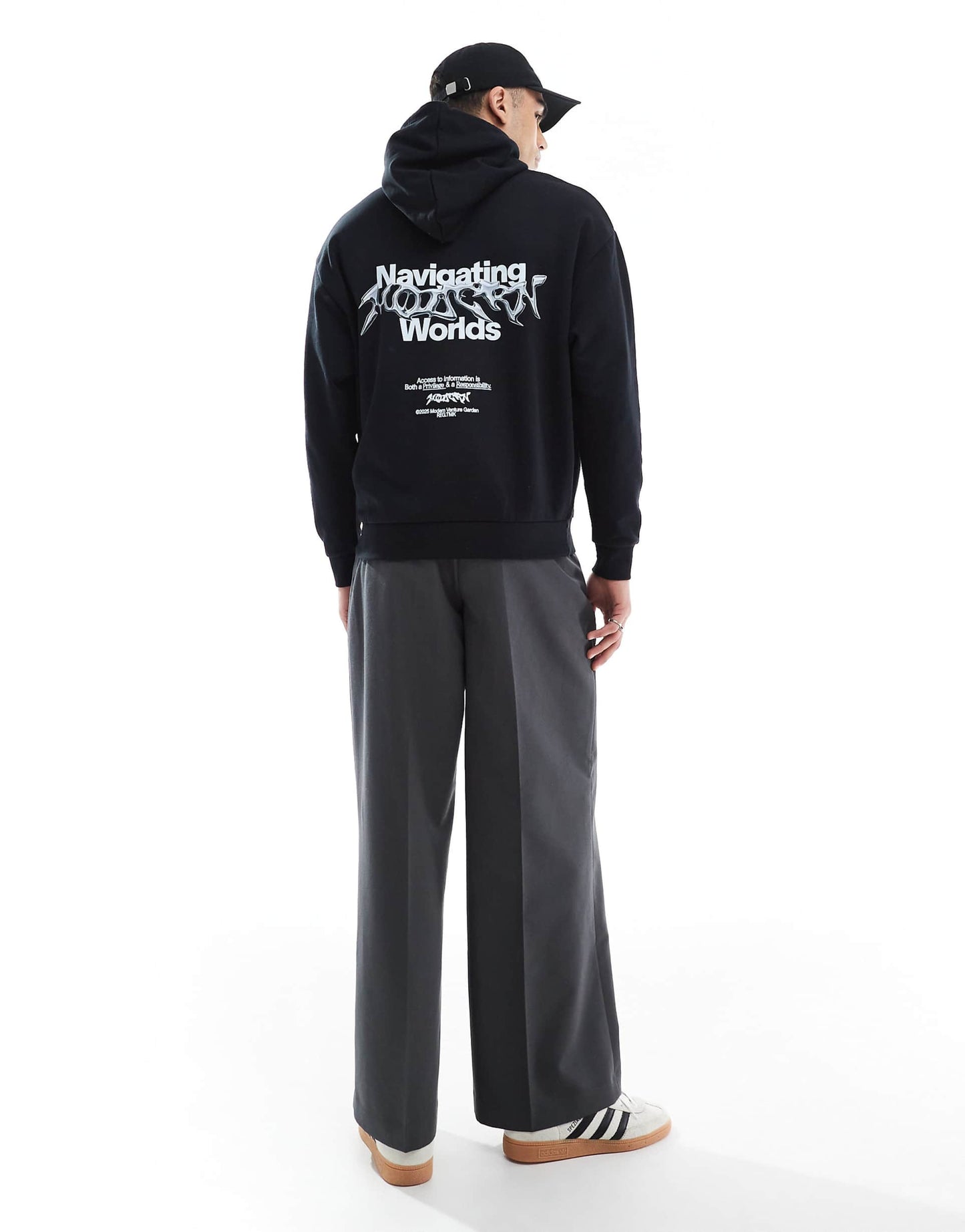 Oversized Hoodie With Chrome Print