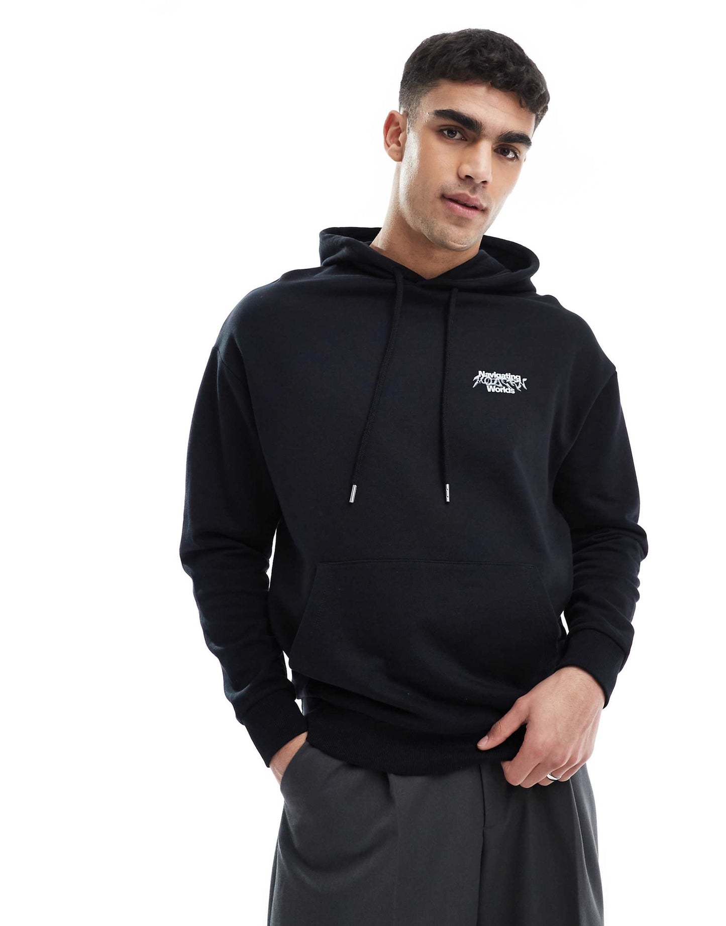 Oversized Hoodie With Chrome Print