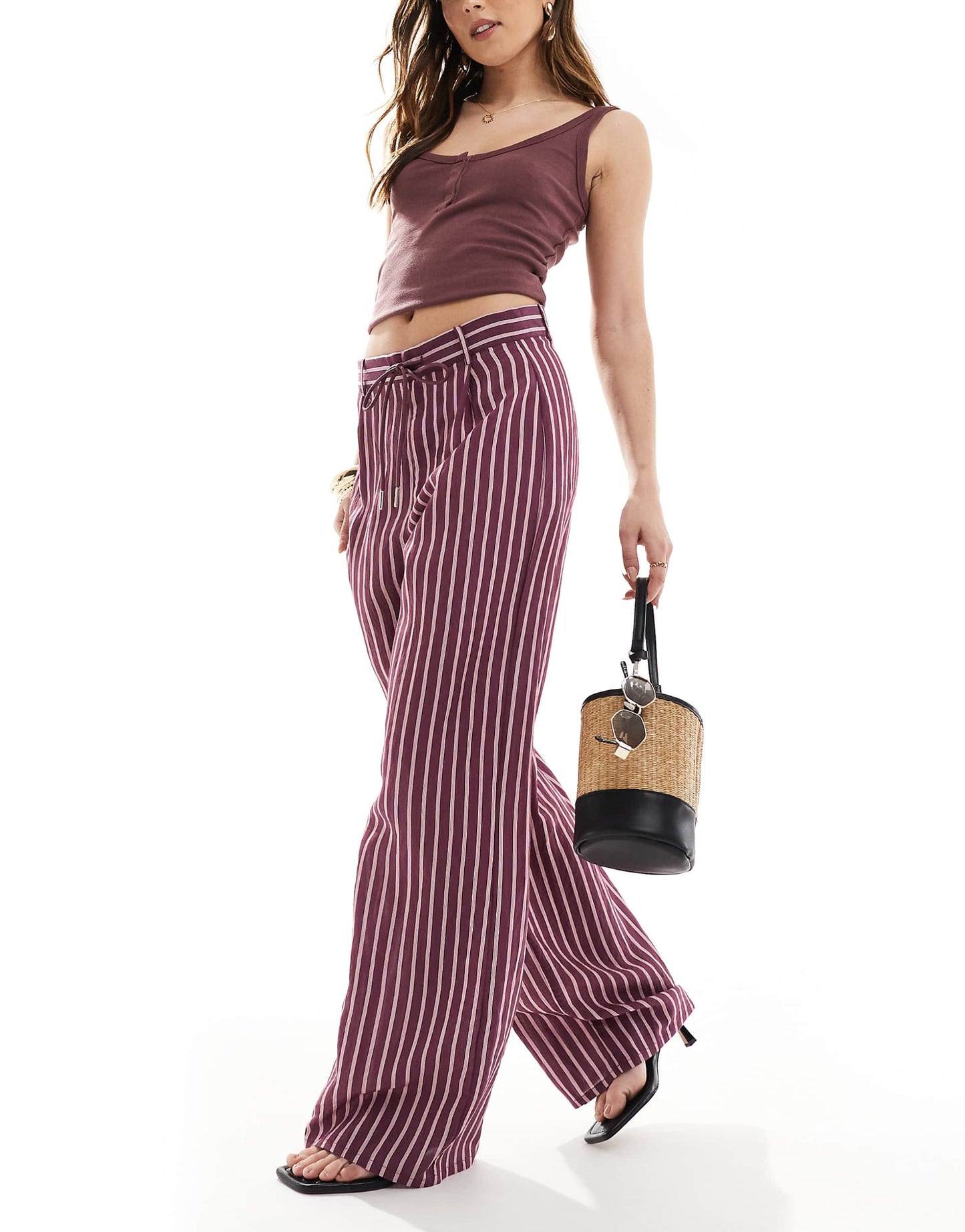 Straight Leg Striped Trouser