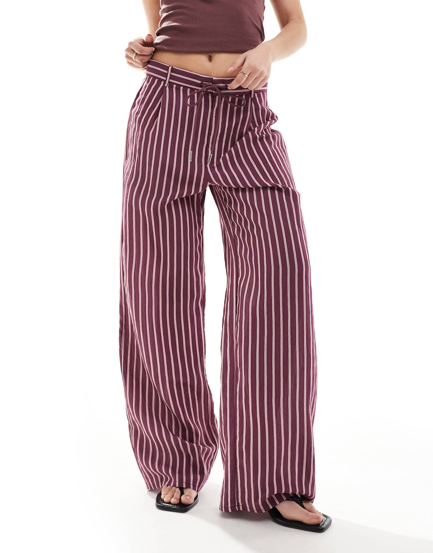 Straight Leg Striped Trouser