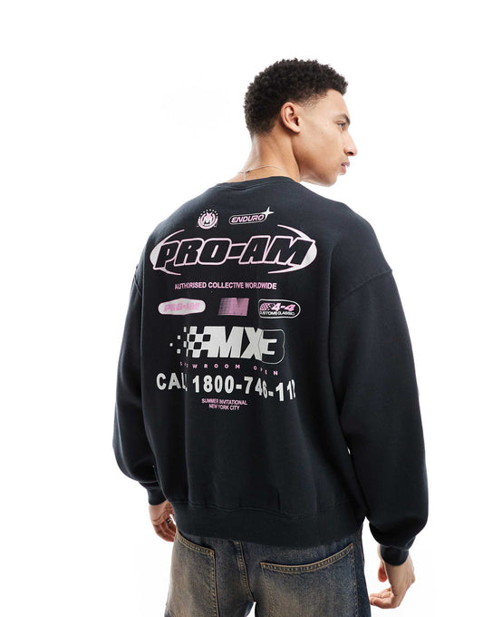 Box Fit Graphic Crew Sweater