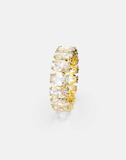 Matrix Ring, Oval Cut, White, Gold-Tone Plated