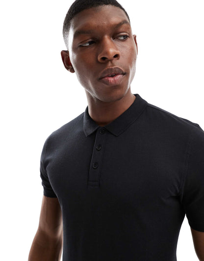 Muscle Fit Plain Polo