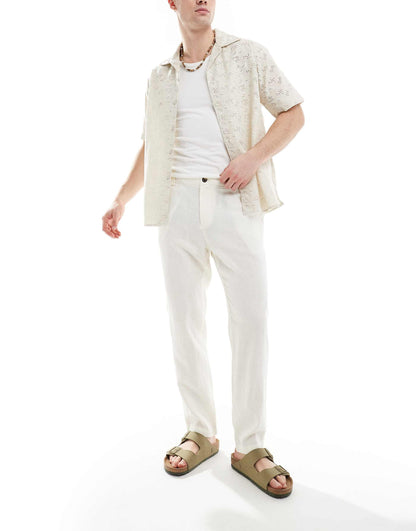 Linen-Blend Trouser