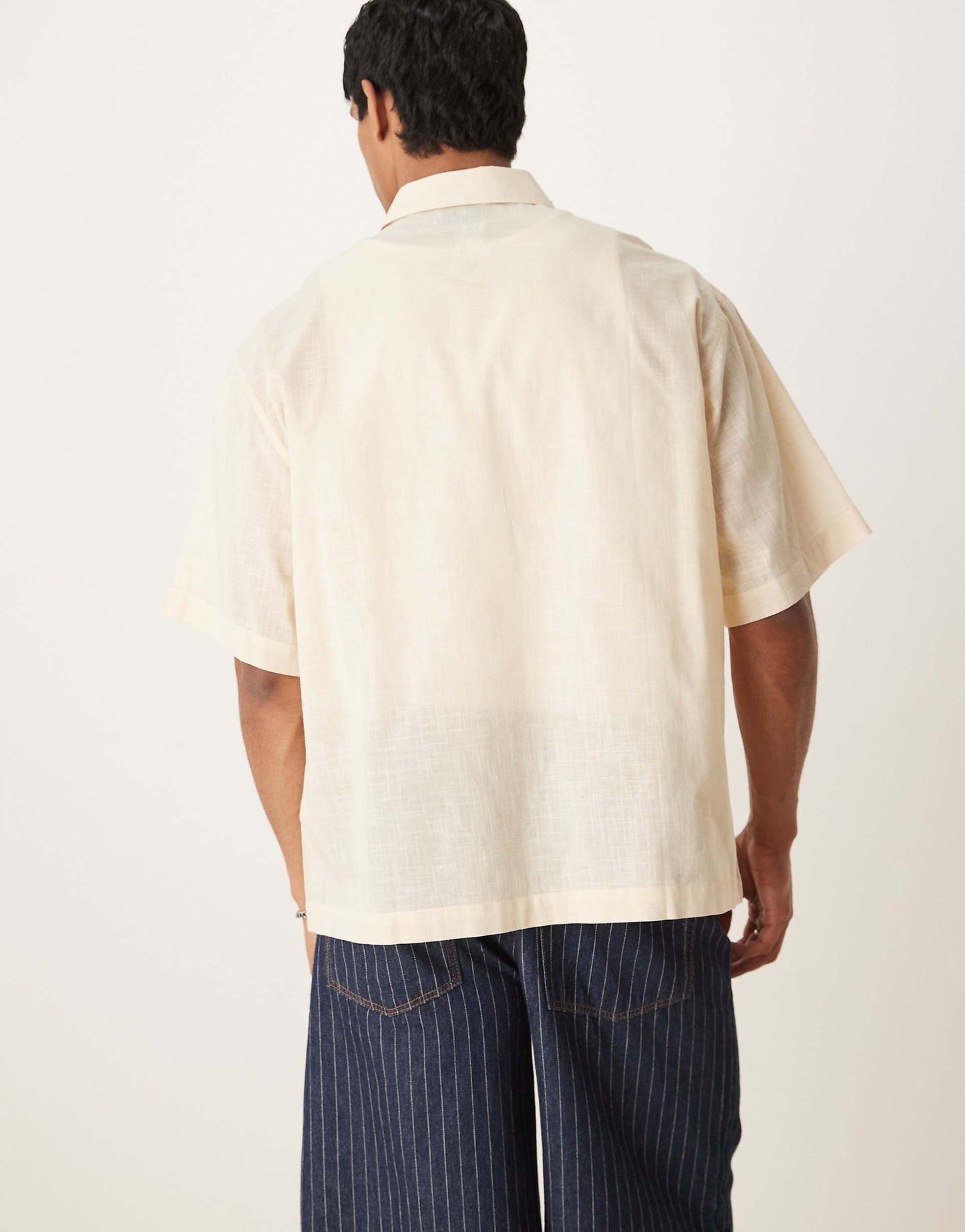 Oversized Boxy Linen Look Shirt