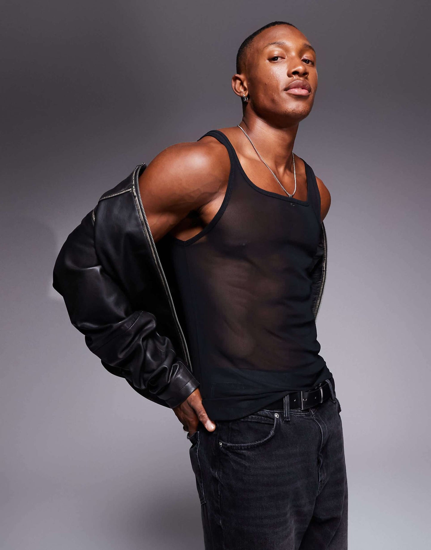 Square Neck Muscle Fit Vest