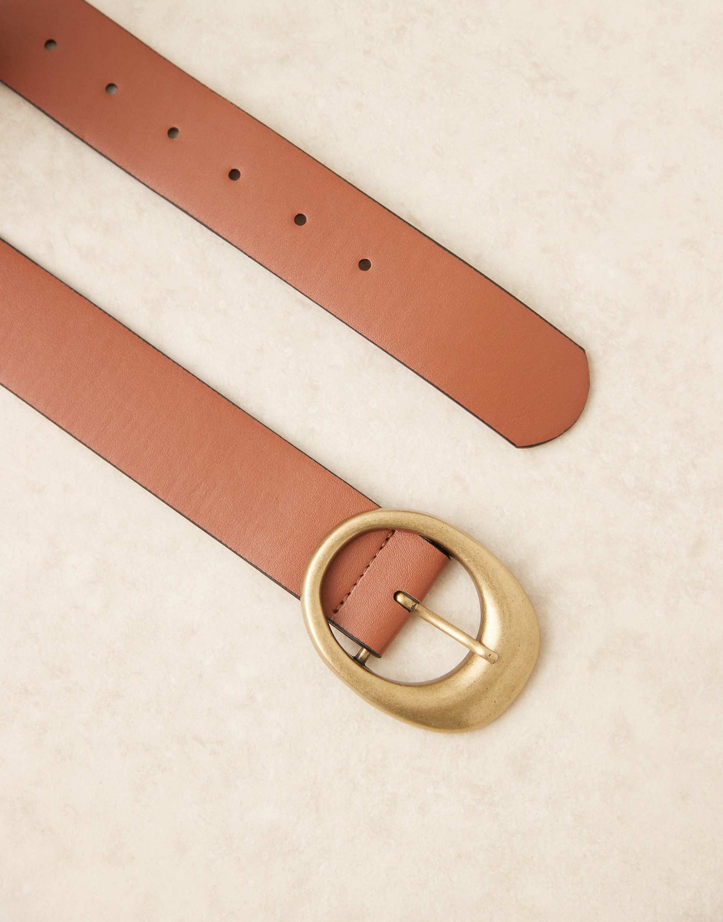 Oval Buckle Jeans Belt