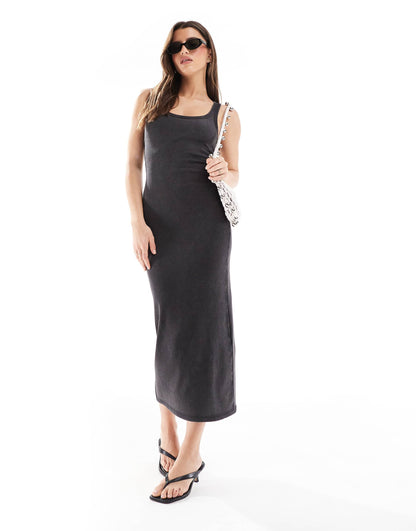 Scoop Neck Midi Dress